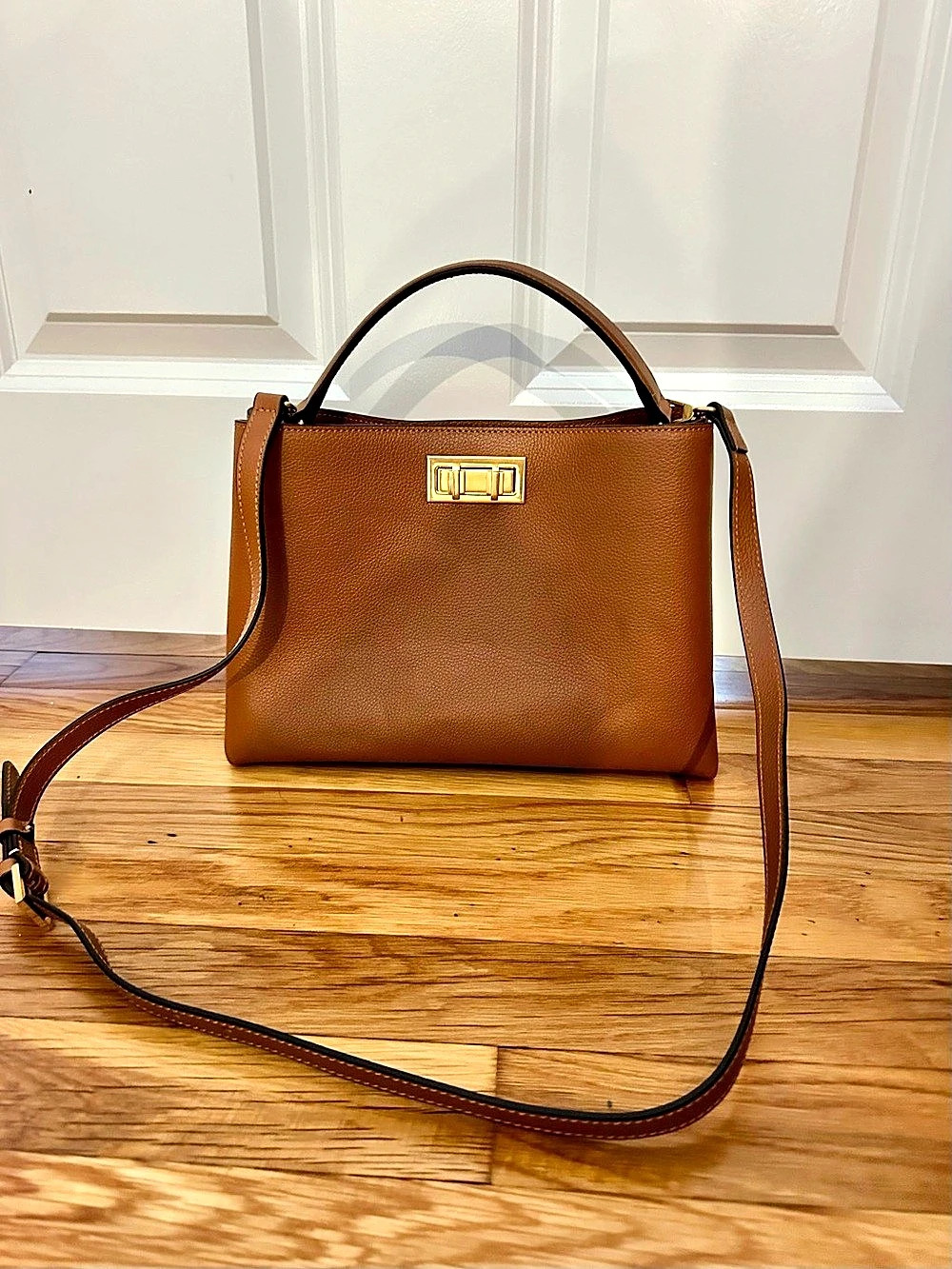 Léo et Violette Le Mini Duo Shopper in Camel Grain Leather